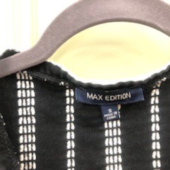 MAX EDITION Sleeveless BLACK & WHITE Stripe Dress - Picture 3 of 4